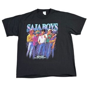 Netflix KPop Demon Hunters SAJA BOYS Heartthrob Comfort Colors T-Shirt Womens XL